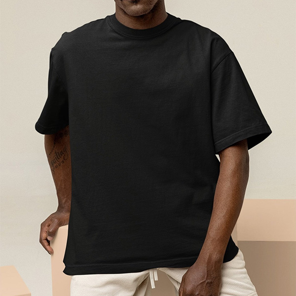 black oversized t-shirt for man